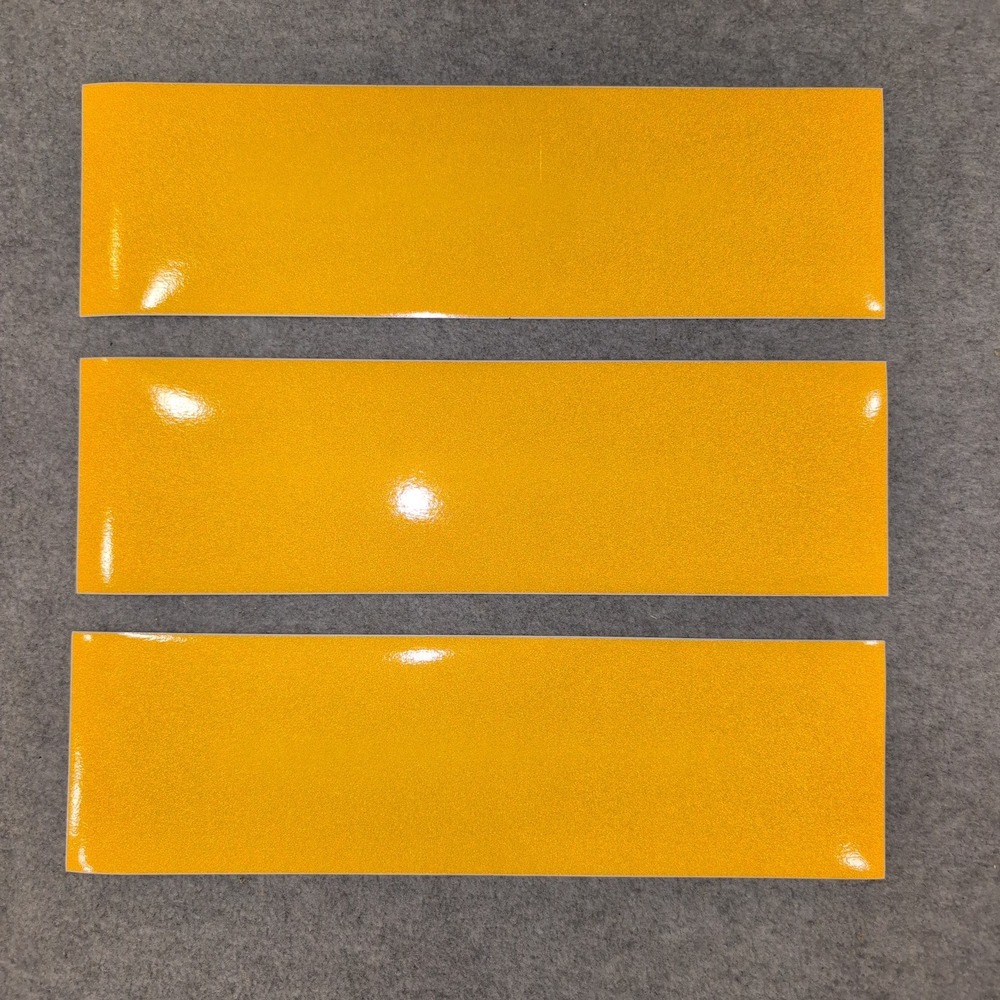 3M Scotchlite Reflective Graphic Film Yellow Adhesive Strips (Set of 3) 12×3.5 - Picture 2 of 6